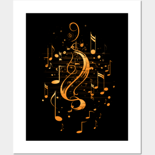 Music Sheet Notes Posters and Art